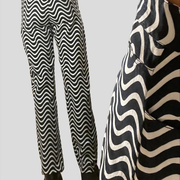 Black and white zig zag pants - Picture 2 of 5